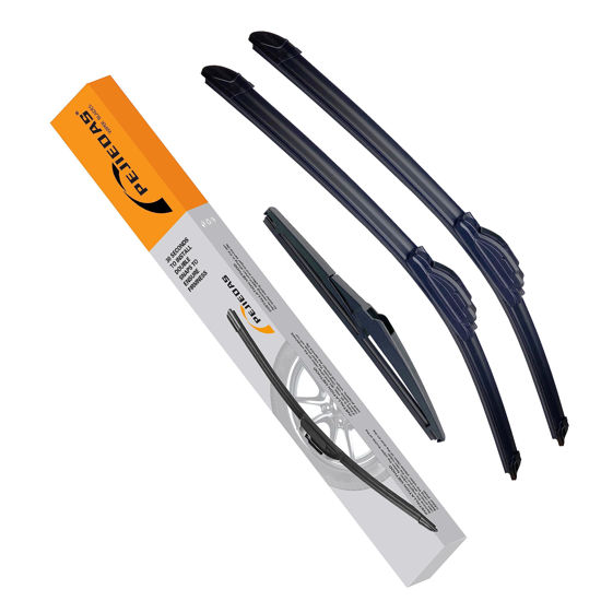 Picture of 3 Wiper Blades for Ford Edge 2007-2014 Lincoln MKX 2007-2015, Front Wiper Blades + Rear Wiper Blades, OE Original Style (26" + 20" + 14" - Pack of 3)