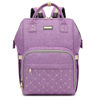 Picture of Diaper Bag Backpack, Diaper Bags For Baby Girls Boys, Baby Bags For Moms Dads, Baby Nappy Changing Bag With Insulated Pockets,Multi-Functional Waterproof Backpack With Stroller Straps-Purple