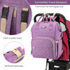 Picture of Diaper Bag Backpack, Diaper Bags For Baby Girls Boys, Baby Bags For Moms Dads, Baby Nappy Changing Bag With Insulated Pockets,Multi-Functional Waterproof Backpack With Stroller Straps-Purple