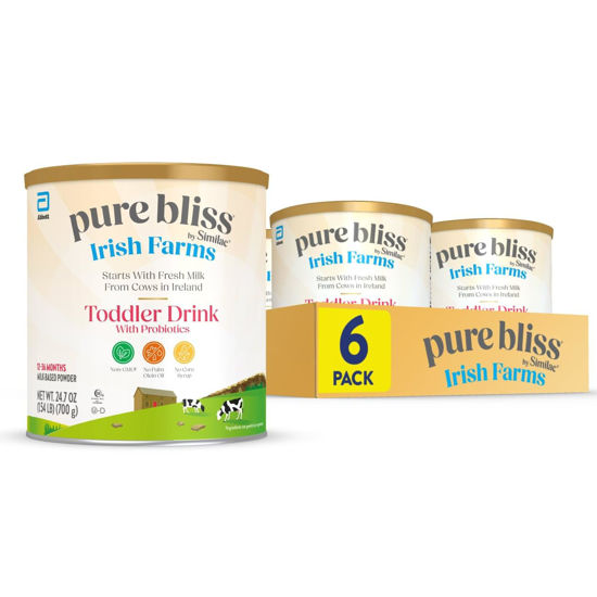 Picture of Pure Bliss by Similac Toddler Drink, Imported From Europe, Easy to Digest, Non-GMO, Powder, 24.7-oz Can, Pack of 6