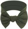 Picture of BABYGIZ Baby Girl Headbands-Infant,Toddler Cotton Handmade Hairbands with Bows Child Hair Accessories (Khaki Green)