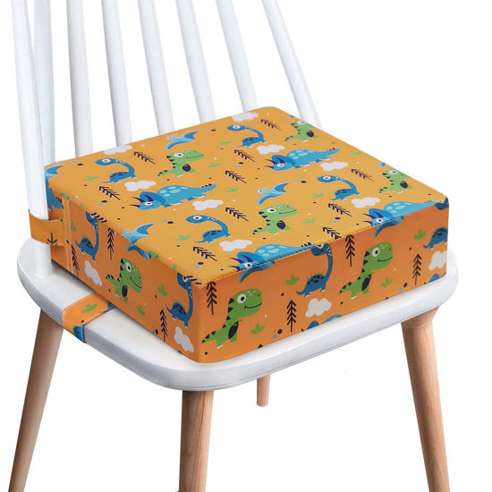 Picture of Toddler Booster Seat for Dining Table, 4inch Toddler Cushion, Portable Booster Seats Baby, Adjustable Kids Chair Heightening Booster, Washable Chair Seat Pad Mat for Kids