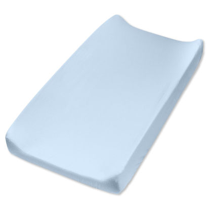 Picture of HonestBaby Boys Organic Cotton Changing Pad Cover, Kentucky Blue, One Size