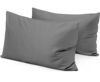 Picture of Youth Pillowcase 16" x 22" Size Set of 2 PC Kids Travel Pillow Case Cover Zipper Closure 600 Thread Count 100% Soft Egyptian Cotton & Hypoallergenic Youth Toddler Pillowcase 16x22, Dark Grey