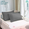 Picture of Youth Pillowcase 16" x 22" Size Set of 2 PC Kids Travel Pillow Case Cover Zipper Closure 600 Thread Count 100% Soft Egyptian Cotton & Hypoallergenic Youth Toddler Pillowcase 16x22, Dark Grey