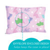 Picture of Little Sleepy Head Toddler Pillowcase, 100% Cotton & Hypoallergenic Pillow Case for Toddler Pillow, Snug Fit Envelope Pillowcase, 13x18 Pillowcase, Pilllow Sold Separately (Dinosaurs Pink)
