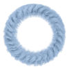 Picture of HighnessHwoo Fuzzy Winter Steering Wheel Covers for Women, Warm Cute Fluffy Car Wheel Cover for F150, Trucks, Jeep, Van, Soft Furry Auto Plush Large Car Handle Cover for Cold Weather, 15-16in, Blue