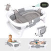 Picture of BEBELEH™ Collapsible Baby Bathtub with Thermometer - Bathtub + Baby tub Sling + Newborn Sling - Baby Bathtub Newborn to Toddler 0-24 Months - The Ultimate Baby Bath Tub! (with Thermometer,Gray)