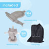 Picture of BEBELEH™ Collapsible Baby Bathtub with Thermometer - Bathtub + Baby tub Sling + Newborn Sling - Baby Bathtub Newborn to Toddler 0-24 Months - The Ultimate Baby Bath Tub! (with Thermometer,Gray)