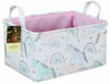 Picture of HUNRUNG Rectangle Storage Basket Cute Canvas Organizer Bin for Pet/Children Toys, Books, Clothes Perfect for Rooms/Playroom(REC-thick-Unicorn XL)