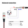 Picture of Mugteeve 1/4" TRS to XLR Male Cable Balanced - 50FT Quarter Inch Stereo to XLR Microphone Cord Adapter, Nylon Braided, OFC Shielded, Red Color, for Mixer, Monitor Speaker, Audio Interface, 2Pack