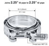 Picture of EVIL ENERGY 2.25 Inch V Band Clamp with Flange Male Female Stainless Steel 2PCS