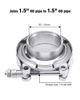 Picture of EVIL ENERGY 1.5 Inch V Band Clamp with Flange Male Female 304 Stainless Steel 1PC