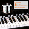 Picture of Piano Key Stickers,Removeable Full Piano Keyboard Stickers with Semitone for Beginner 88/76/61/54/49/37 Piano Stickers Made of Silicone (Rainbow)
