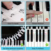 Picture of Piano Key Stickers,Removeable Full Piano Keyboard Stickers with Semitone for Beginner 88/76/61/54/49/37 Piano Stickers Made of Silicone (Rainbow)