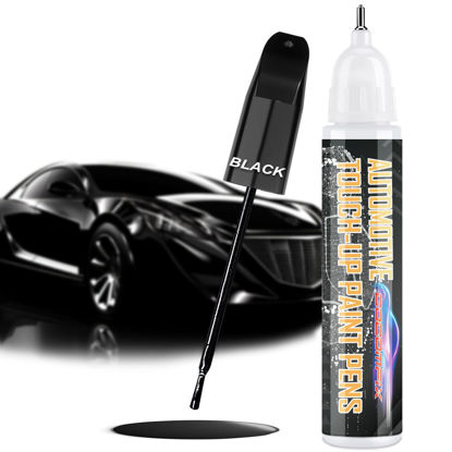Picture of Black Touch Up Paint for Cars, Black Car Paint Scratch Repair, 2 in 1 Auto Touch up Paint Pen, Special-Purpose Car Touch Up Paint Universal Color Black 0.7 oz