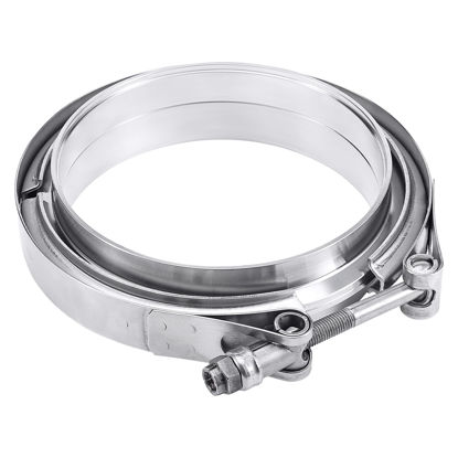 Picture of EVIL ENERGY 5.0 Inch V Band Clamp with Flange Male Female 304 Stainless Steel 1PC