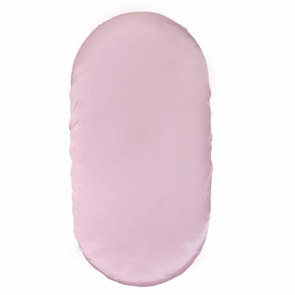 Picture of Pro Goleem Satin Bassinet Sheet Great for Baby Hair Soft Silk Feeling Sheet for Cradle or Bassinet Pad＆Mattress for Girls Gift for Newborn and Infant Pink