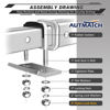 Picture of AUTMATCH Hitch Tightener Anti-Rattle Clamp, Heavy Duty Hitch Stabilizer for 1.25" and 2" Trailer Hitches, Rubber Isolator and Anti-Rust Double Coating Protective, Silver