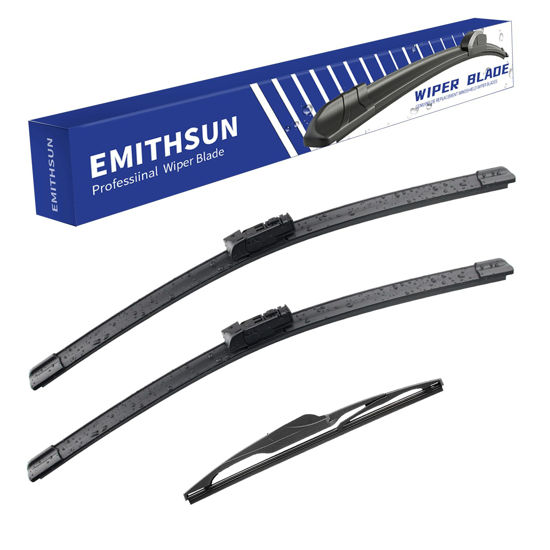 Picture of EMITHSUN® Windshield Wiper Blades Replacement for 2017-2023 Mazda CX-5,That Meet OEM Quality Front Rear Wipers Blade Set for My Car -24"+18"+14"(Set of 3)