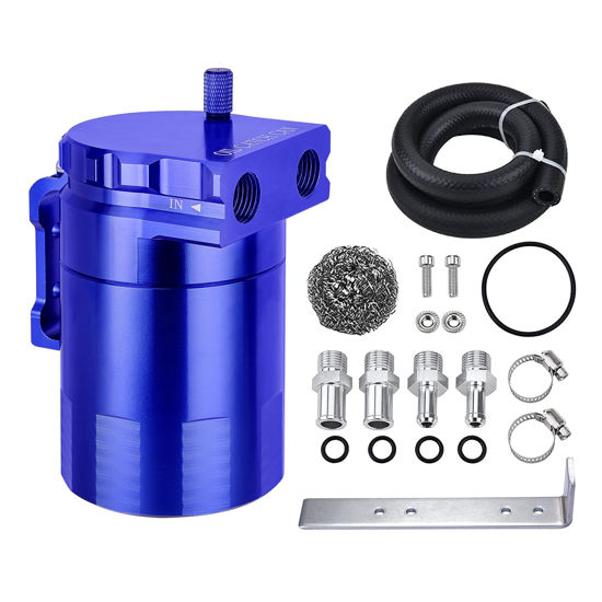 Picture of EVIL ENERGY Baffled Oil Catch Can,Oil Separator Catch Can 300ml Universal Aluminum Blue