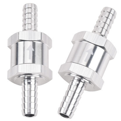 Picture of EVIL ENERGY 1/2" Fuel Check Valve One Way Inline Non Return Diesel Gasoline Silver(12mm OD,2PCS)