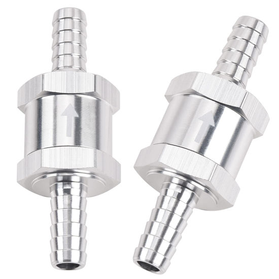 Picture of EVIL ENERGY 1/2" Fuel Check Valve One Way Inline Non Return Diesel Gasoline Silver(12mm OD,2PCS)