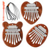 Picture of EASTROCK 8 Key Mini Kalimba, Finger Thumb Piano with Accessory Pendant Gift, Exquisite Finger Piano Ornaments Christmas Gift for Kid Adult Beginners 3Packs