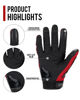 Picture of IRON JIA'S Motorcycle Gloves for Men and Women - Motorbike Powersports Racing Gloves with Hard Knuckle Touchscreen for BMX ATV MTB Riding