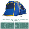 Picture of GoHimal Pickup Truck Tent, Waterproof PU2000mm Double Layer for 6.5 FT Truck Bed, Portable Truck Bed Tent for Camping, Blue