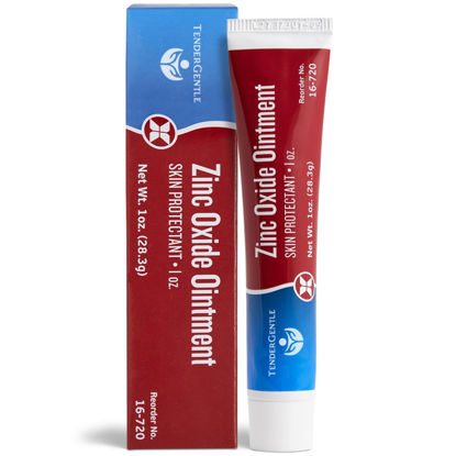 Picture of Zinc Oxide Ointment - 1 oz Diaper Rash Cream for Baby and Adults - Skin Protectant for Cuts and Burns
