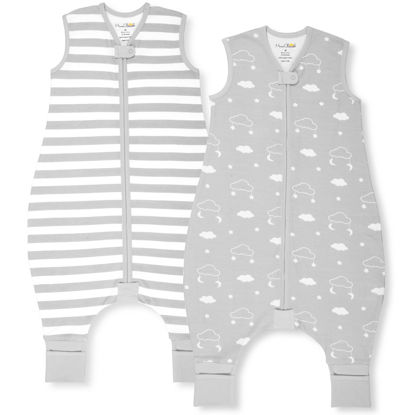 Picture of Mama Cheetah Toddler Sleep Sack with Feet, 0.5 TOG Organic Cotton Baby Wearable Blankets with Legs, Baby Sleeping Bag for Walkers, Early Walker 6-18 Month