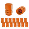 Picture of Fekey&JF 16 PCS Car Tire Valve Stem Caps, Waterproof Airtight Car Wheel Tire Valve Stem Covers Universal for Cars, Bicycles, Trucks, Motorcycles, Car Accessories for Men Women (Orange)