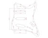 Picture of KAISH 11 Hole ST/Strat Style Pickguard SSS Pick Guard with ST Back Plate Tremolo Trem Cover for USA/Mexico Stratocaster/Strat Black 1 Ply