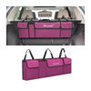 Picture of Hanemia Car Trunk Organizer, Backseat Hanging Storage with 4 Large Pockets, Collapsible Cargo Bag with Adjustable Straps Frees Trunk Floor, Sturdy Space Saving Expert for SUV, Truck, Van (Purple)