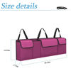 Picture of Hanemia Car Trunk Organizer, Backseat Hanging Storage with 4 Large Pockets, Collapsible Cargo Bag with Adjustable Straps Frees Trunk Floor, Sturdy Space Saving Expert for SUV, Truck, Van (Purple)