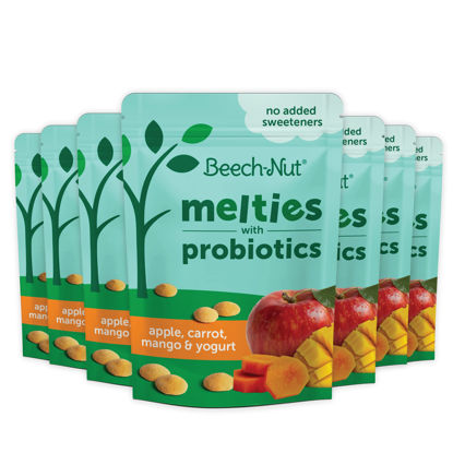 Picture of Beech-Nut Probiotic Melties Baby & Toddler Snack Melts, Apple Carrot Mango Yogurt, 1 oz (7 Pack)