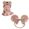 Picture of JIAHANG Mouse Ears Sequin Bow Nylon Hairband, Hair Bow Nylon Headband, Soft Elastic Costume Headwear for Baby Girl Newborn Toddler, kids, Party Supplies