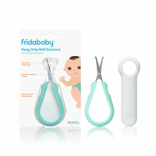 Picture of Frida Baby Easy Grip Nail Scissors | Grooming Essentials Safe for Infant Newborn Toddler Nails