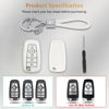 Picture of PIFOOG White Key Fob Cover for Ford Bling Keychain 5 Buttons Keys Case Protector for Ford Explorer Mustang Edge Fusion Escape Expedition F150 TPU White Silver Girly Women