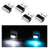 Picture of Ziciner 4 PCS USB LED Car Interior Atmosphere Lamp, Portable Mini LED Night Light, Plug-in USB Interface Trunk Ambient Lighting Kit, Universal Car Interior Accessories (White, Ice Blue)