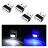 Picture of Ziciner 4 PCS USB LED Car Interior Atmosphere Lamp, Portable Mini LED Night Light, Plug-in USB Interface Trunk Ambient Lighting Kit, Universal Car Interior Accessories (White, Blue)
