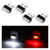 Picture of Ziciner 4 PCS USB LED Car Interior Atmosphere Lamp, Portable Mini LED Night Light, Plug-in USB Interface Trunk Ambient Lighting Kit, Universal Car Interior Accessories (White, Red)