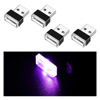 Picture of Ziciner 4 PCS USB LED Car Interior Atmosphere Lamp, Portable Mini LED Night Light, Plug-in USB Interface Trunk Ambient Lighting Kit, Universal Car Interior Accessories (Purple)