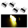 Picture of Ziciner 4 PCS USB LED Car Interior Atmosphere Lamp, Portable Mini LED Night Light, Plug-in USB Interface Trunk Ambient Lighting Kit, Universal Car Interior Accessories (Yellow)