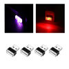 Picture of Ziciner 4 PCS USB LED Car Interior Atmosphere Lamp, Portable Mini LED Night Light, Plug-in USB Interface Trunk Ambient Lighting Kit, Universal Interior Accessories (Red+Purple)