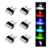 Picture of Ziciner 6 PCS USB LED Car Interior Atmosphere Lamp, Portable Mini LED Night Light, Plug-in USB Interface Trunk Ambient Lighting Kit, Universal Interior Accessories for Most Vehicles (6 Color)