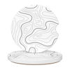 Picture of Car Cup Holder Coaster, Car Coasters for Cup Holders, 2 Pack Universal Anti Slip Insert Absorbent Ceramic Car Coaster with A Finger Notch & Cork Base, Car Interior Accessories for Women(White Vortex)