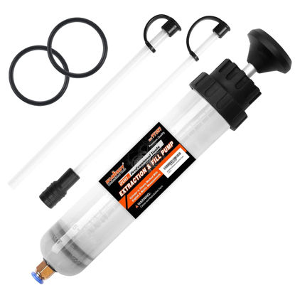 Picture of HORUSDY 200cc Fluid Extractor, Oil Extractor/Oil Syringe, Fluid Syringe Pump Manual Suction Vacuum Fuel Car Transfer