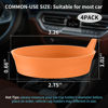 Picture of ME.FAN Car Coasters [4 Pack] Silicone Car Cup Coasters/Cup Mats - Universal Non-Slip Recessed Car Interior Accessories - Car Cup Holder Insert Coasters Orange
